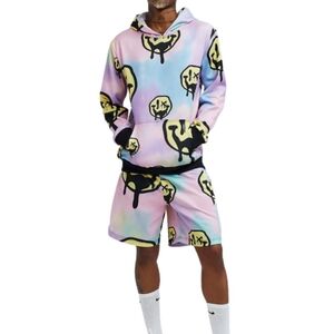 Reason Hazy Smile Hoodie Shorts 2 Piece Set